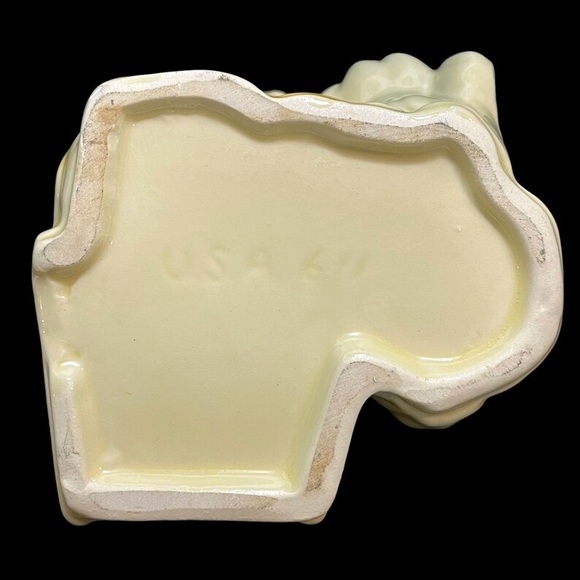 Vintage 1950s Shawnee Pottery Planter #611 USA - Hound Pekingese & Shih-Tzu Dogs - Picture 7 of 10